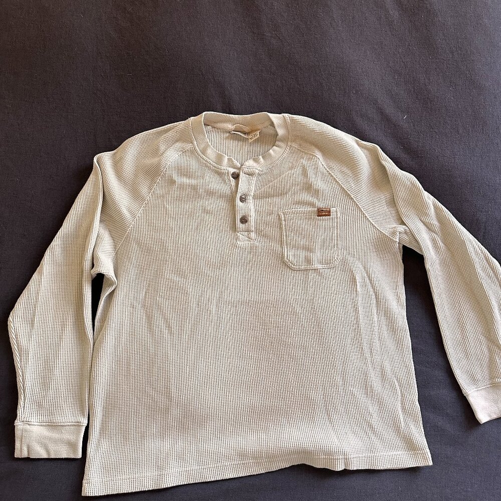 LL Bean Waffle Knit Long Sleeve Shirt